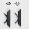 Drink Rail Support Kit in black with screws