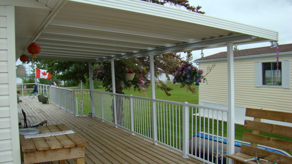 Top mount deck railing example