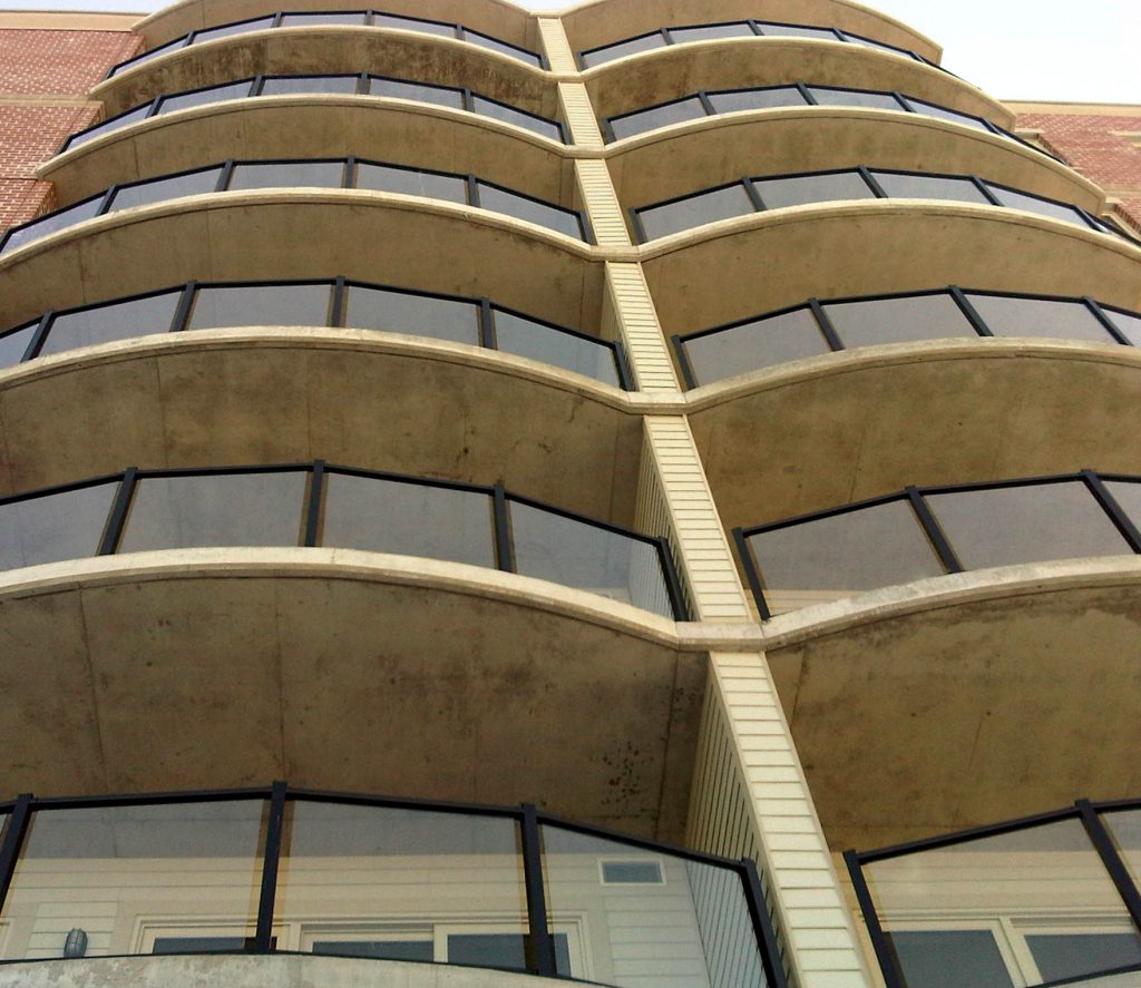 High rise condominium with Century Aluminum Glass Railings