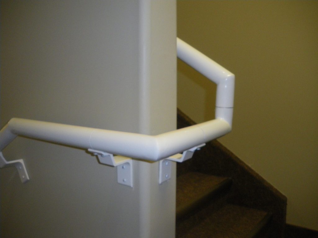 Pipe Handrail bending around a corner