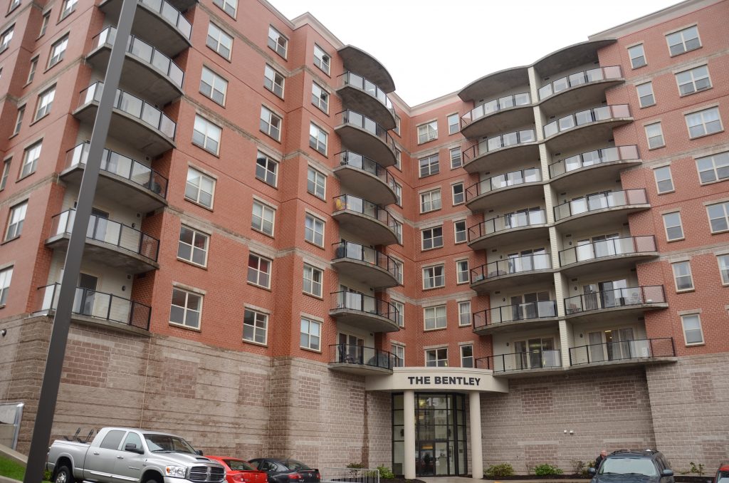 The Bentley apartments with Century Aluminum Glass Railings