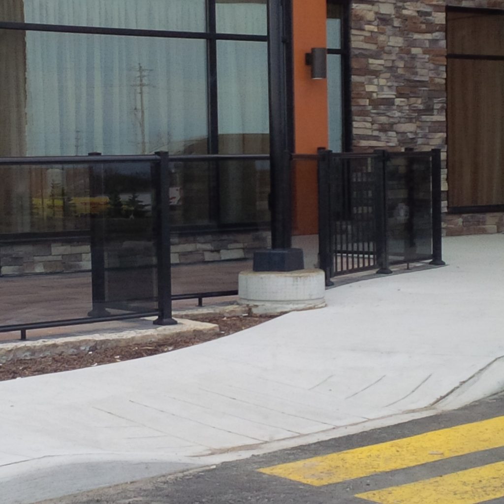 Black picket railings by Century Aluminum in Kincardine Ontario