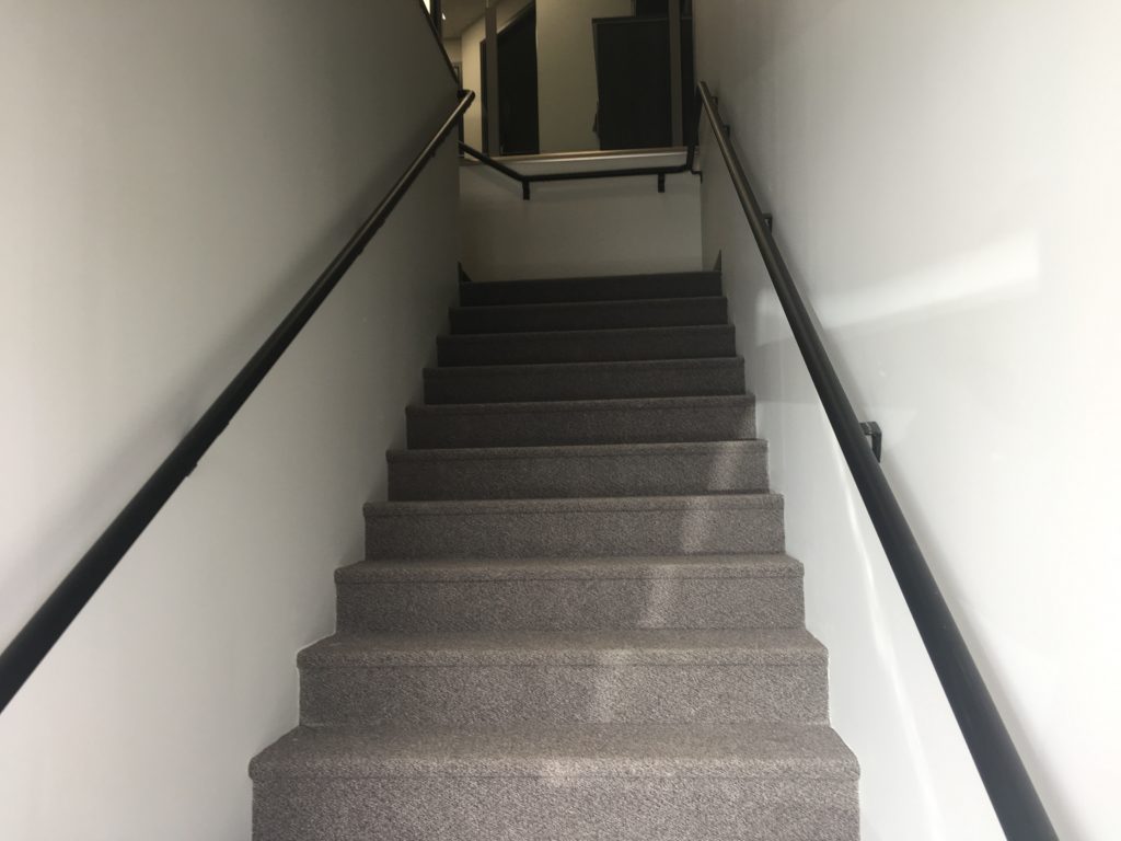 Black pipe railing