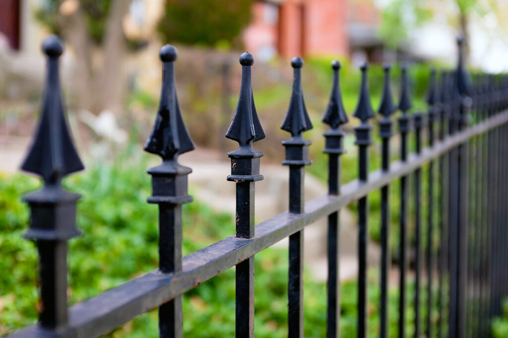 traditional wrought iron picket railing system