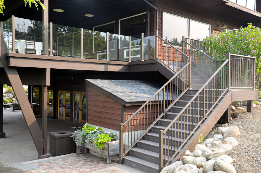 Picket Railing and glass railing combo in Spokane, WA